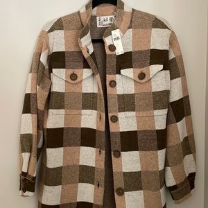 NWT Anthropologie flannel coat
